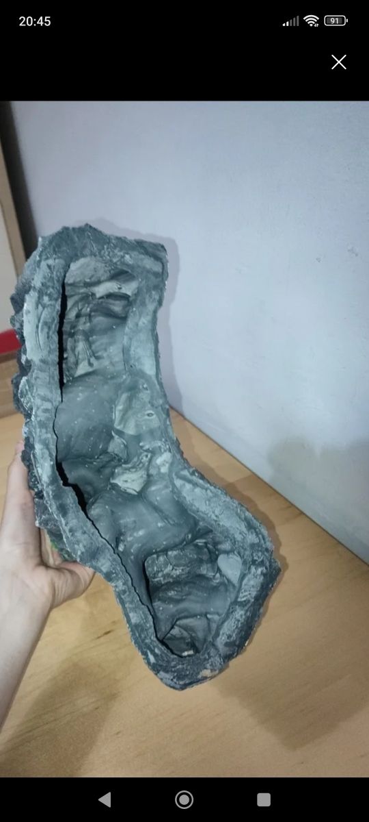 Decoración acuario piedra gris-verde roca