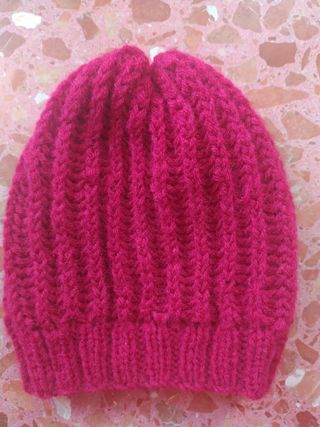 Gorro de lana rojo