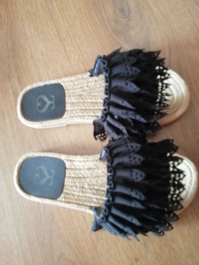 Ciabattine estive pizzo nero