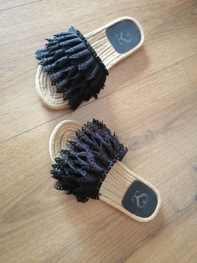 Ciabattine estive pizzo nero