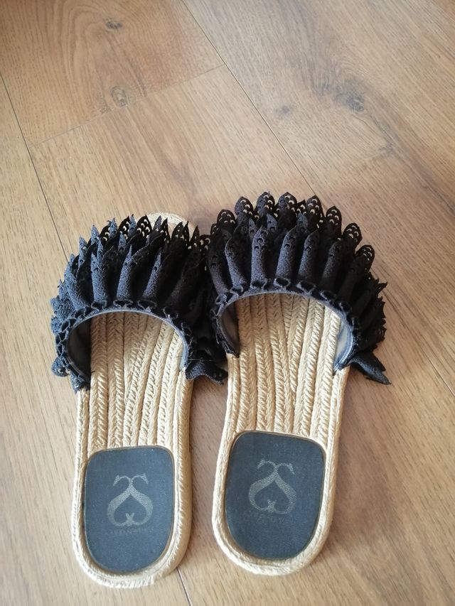 Ciabattine estive pizzo nero