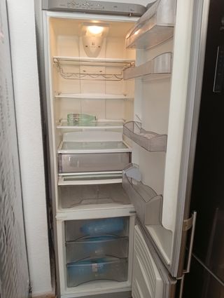 Nevera combi acero inoxidable