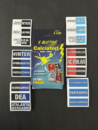 117 Adesivi del Tifoso, Figurine Calciatori Panini