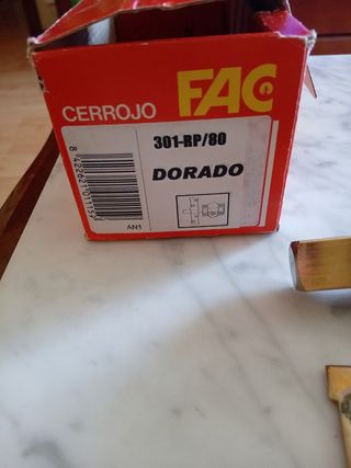 Cerrojo FAC dorado antiguo