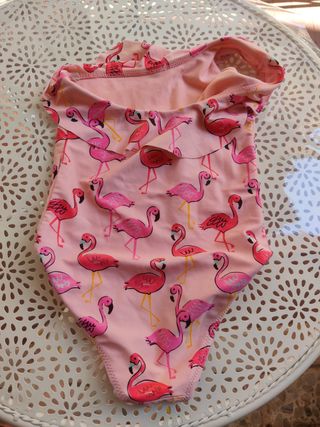 Costume intero bambina - fenicotteri