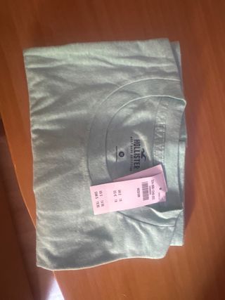 Camiseta Hollister M - Verde azulado con etiquetas