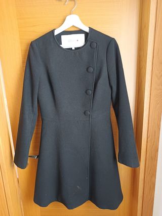 Abrigo negro mujer talla M