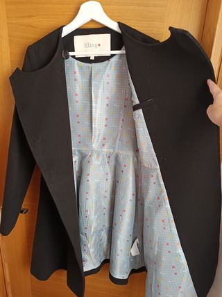 Abrigo negro mujer talla M