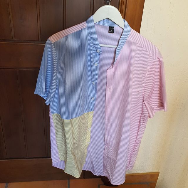 Camisa bicolor rayas - Unisex