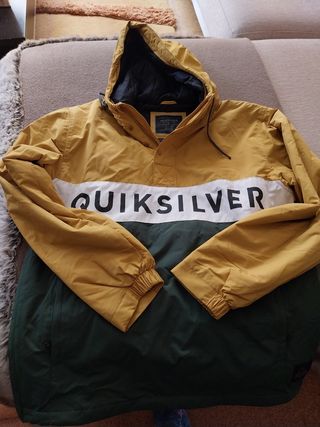 Parka Quicksilver amarilla y verde talla S