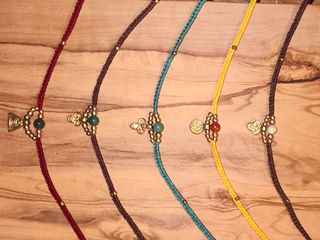 Choker Macramè marrone e oro