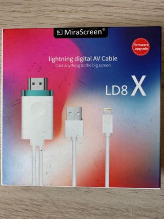 Cable AV Lightning HDMI MiraScreen LD8X nuevo