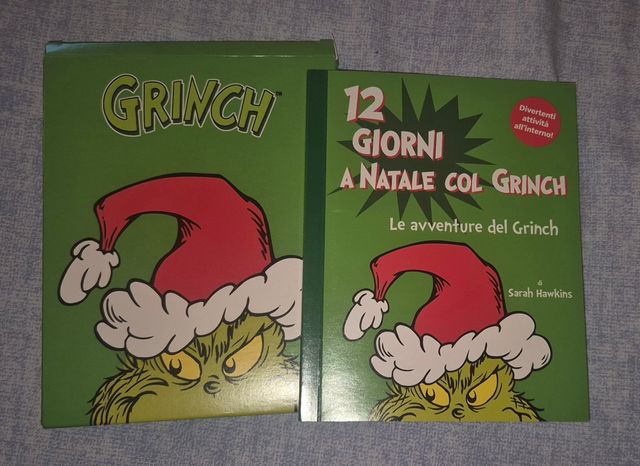 4 Pupazzi Grinch + Libro ( compresa di scatola )