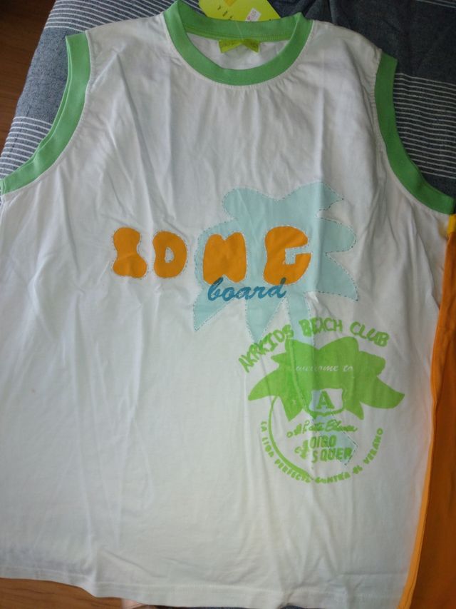 2 Camisetas tirantes niño talla 16