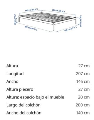 Somier blanco con colchón