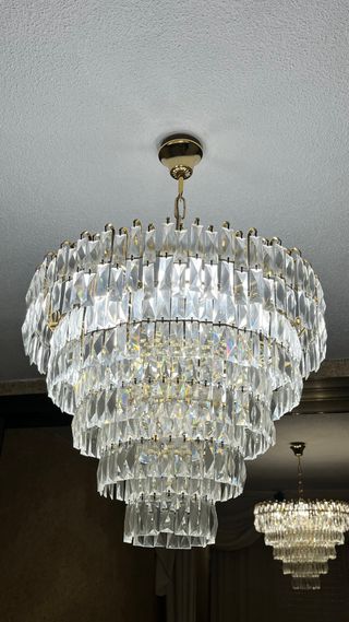 Lámpara Bohemia Cristal Dorado