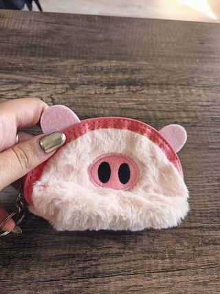 Monedero cerdito rosa