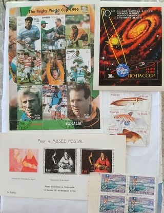 SELLOS MUNDIALES Y HOJAS BLOQUE