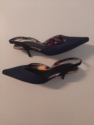 Zapatos Zara - Azul, Multicolor - 38
