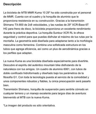 Bicicleta MMR Kuma 10 29" roja