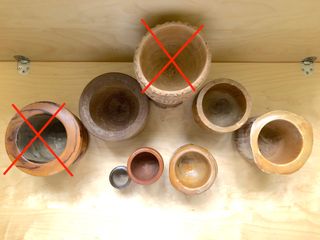 6 Pestelli legno vintage