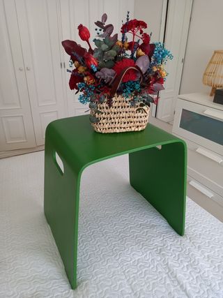 Mesa auxiliar verde - Madera