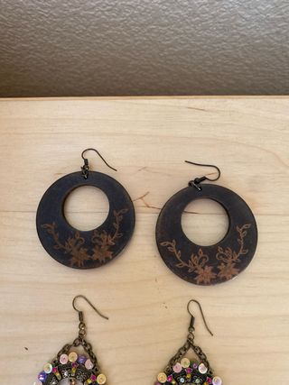 5 pares pendientes - varios estilos