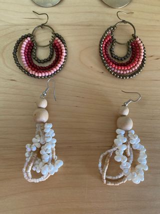 5 pares pendientes - varios estilos
