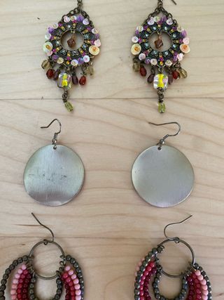 5 pares pendientes - varios estilos