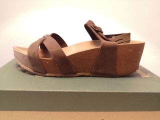 Sandali alti BioNatura 39 in Nabuk testa di moro