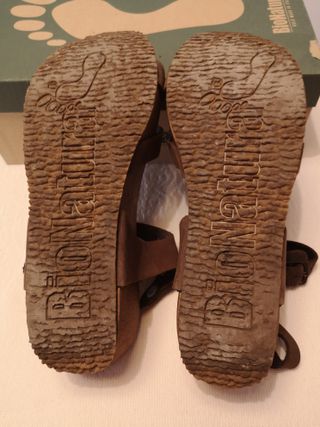 Sandali alti BioNatura 39 in Nabuk testa di moro