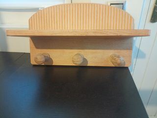 Estantería colgador madera - 3 ganchos