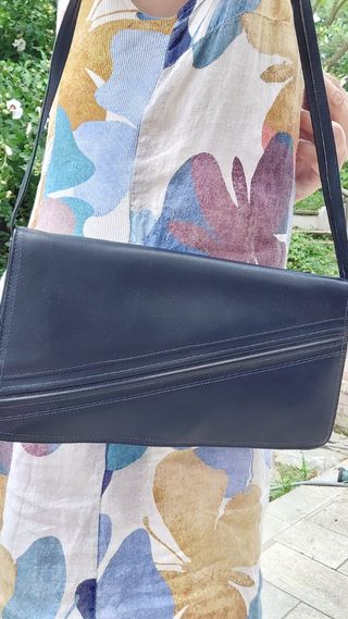 Borsetta a tracolla vintage blu