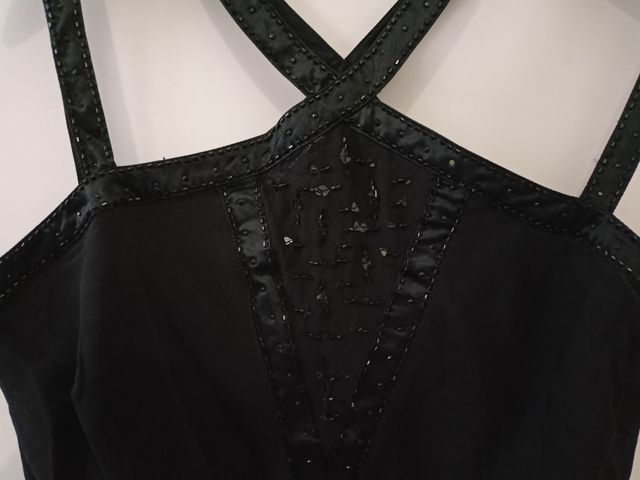 Top seta nero - elegante
