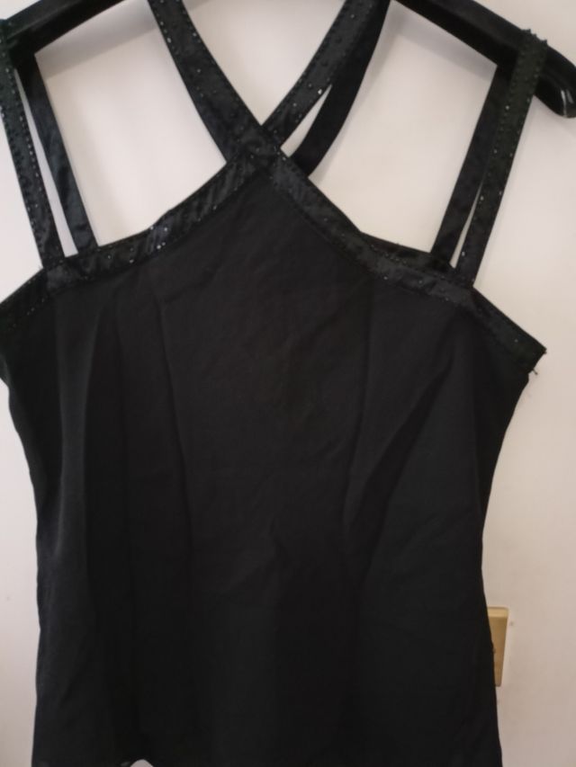 Top seta nero - elegante