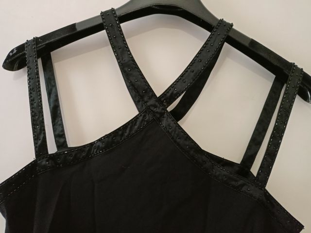 Top seta nero - elegante