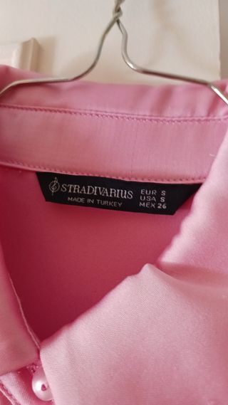 Blusa rosa saten talla 36 / S