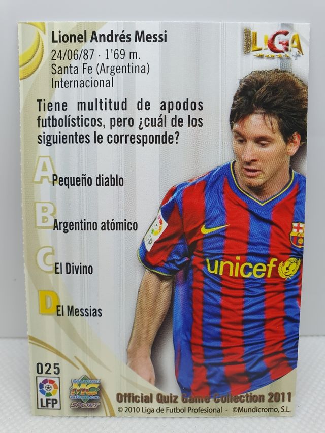 ⚽️ CROMO DE FUTBOL MESSI SUPER STAR MUNDICROMO 