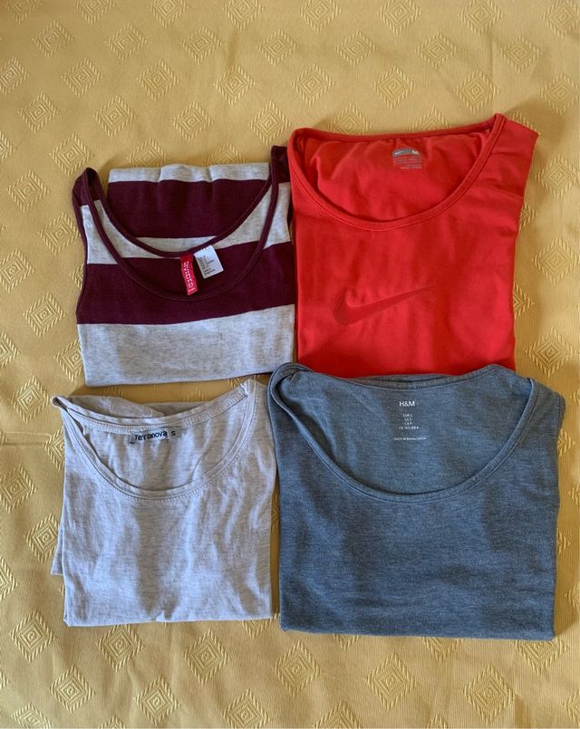 4 Magliette H&M, Nike, Terranova