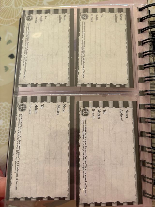 Agenda Gorjuss: libreta de direcciones