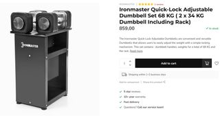 Mancuernas Ironmaster 128kg+Kettlebell+HeavyHandle