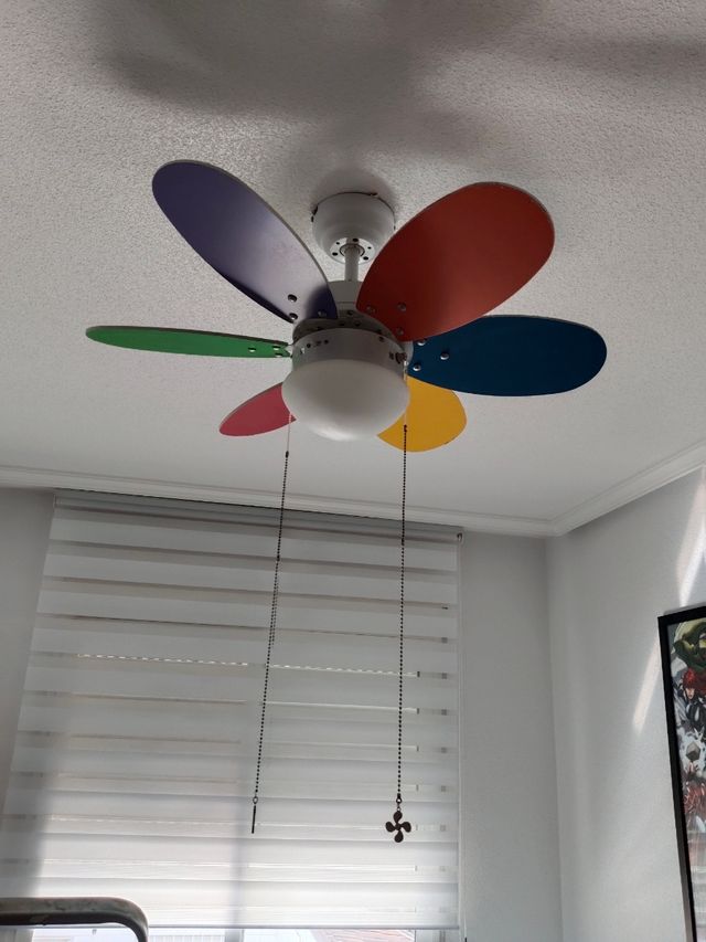 Ventilador techo infantil multicolor
