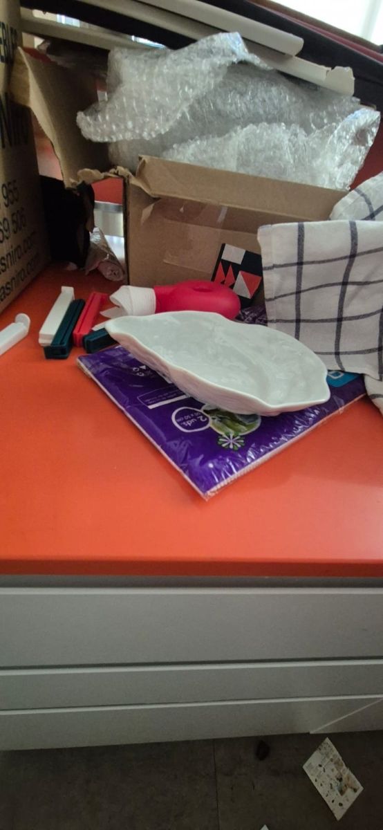 15 Platos porcelana forma concha blancos