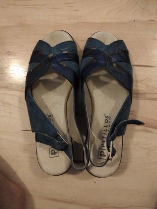 Sandalias Pitillos azules