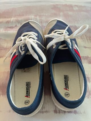 Zapatillas Kawasaki 40 - Azul y Beige