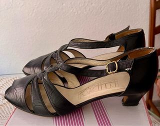 Sandalias Duran tacón bajo negras - Talla 37