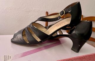 Sandalias Duran tacón bajo negras - Talla 37