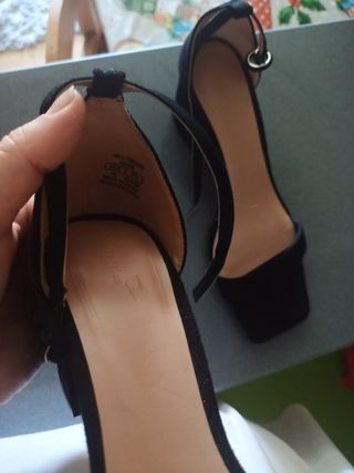Sandalias tacón negro nº40