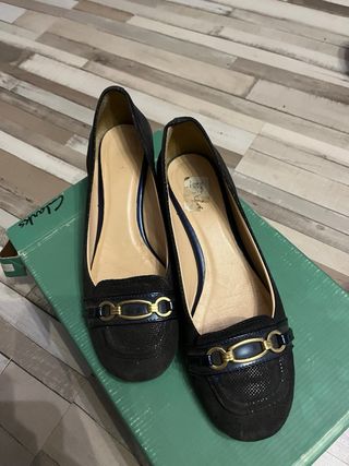 Zapatos Clarks negros y azules