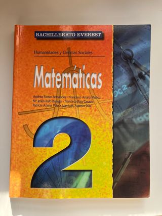 Libro matematicas 2 bachillerato Everest